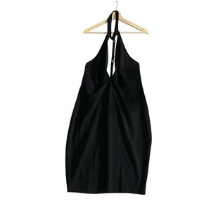 Fashion Nova womens Black NEW Never Call Me Halter Neck Going Out dress Sz 3X